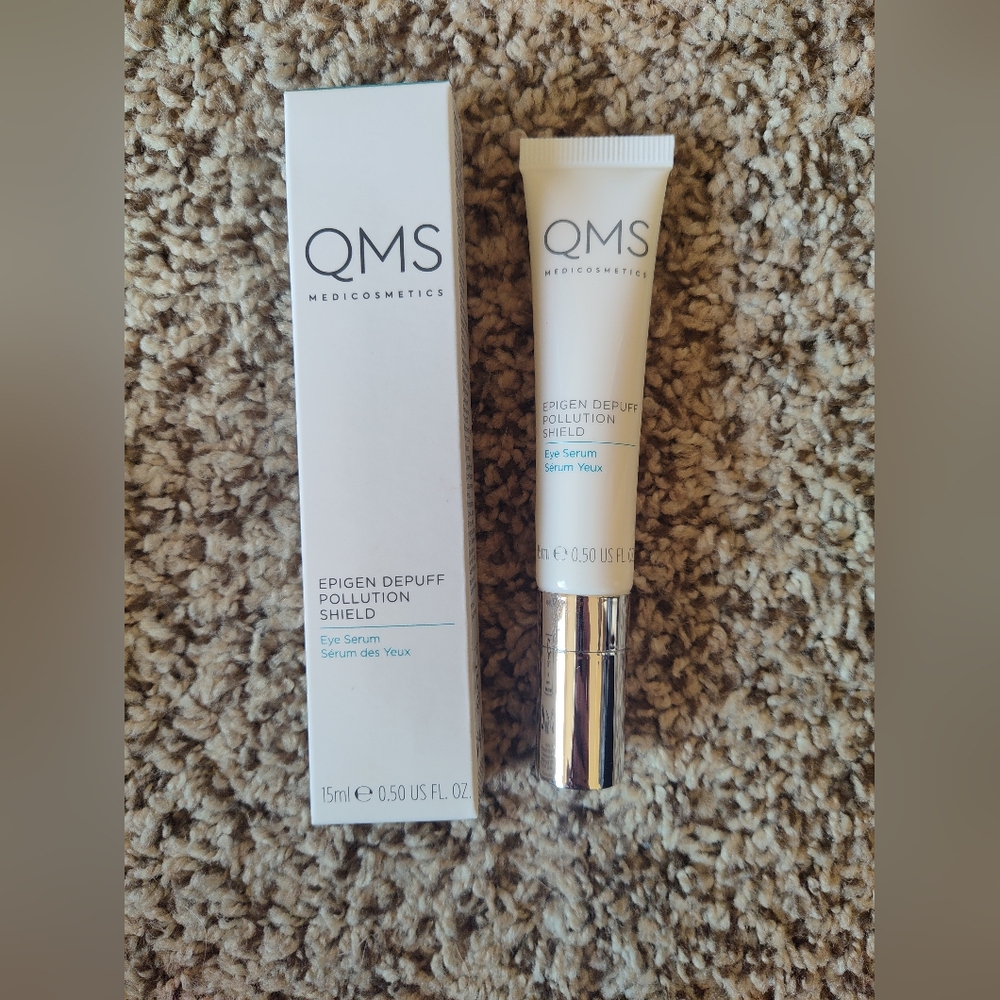 NIB QMS EPIGEN DEPUFF POLLUTION SHIELD EYE SERUM 15 ML/ 0.5 OZ FULL SIZE